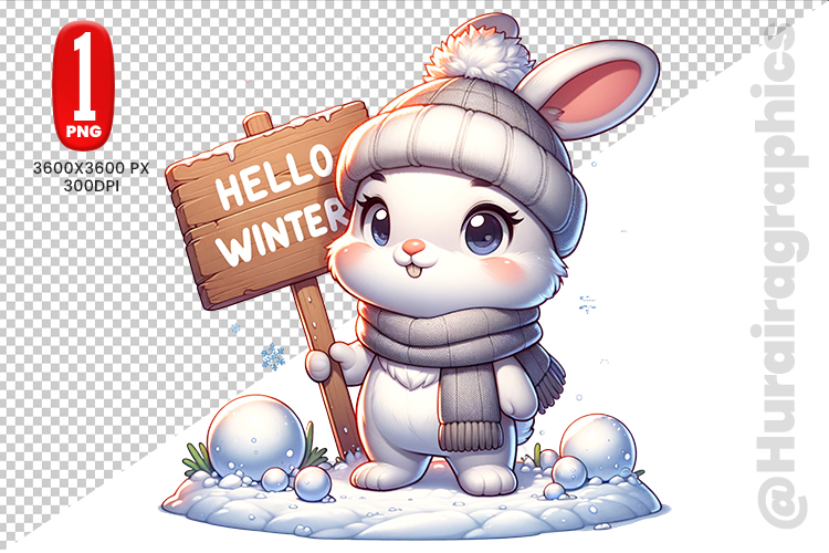 Hellow Winter Clipart - PNG File