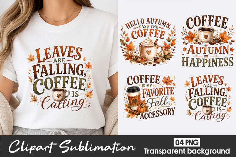 Coffee Sayings Clipart Sublimation PNG