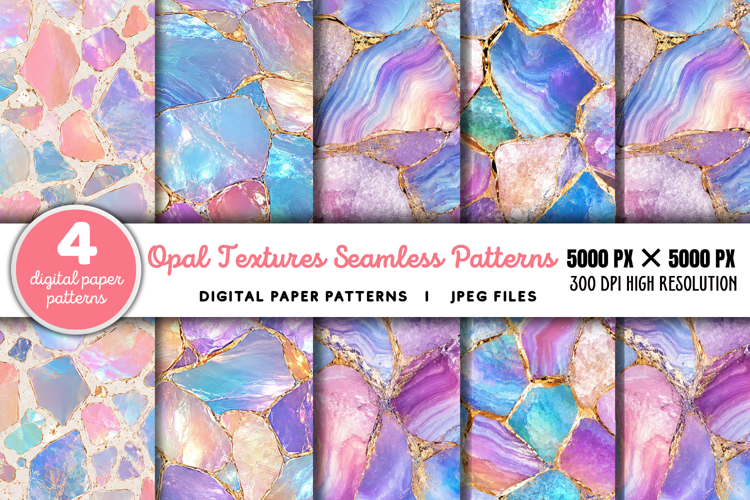 Opal Textures Seamless Patterns JPG