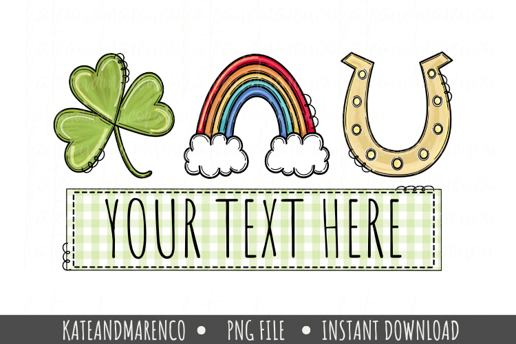 Customizable St Patricks Day Name Tag PNG | Kid PNG