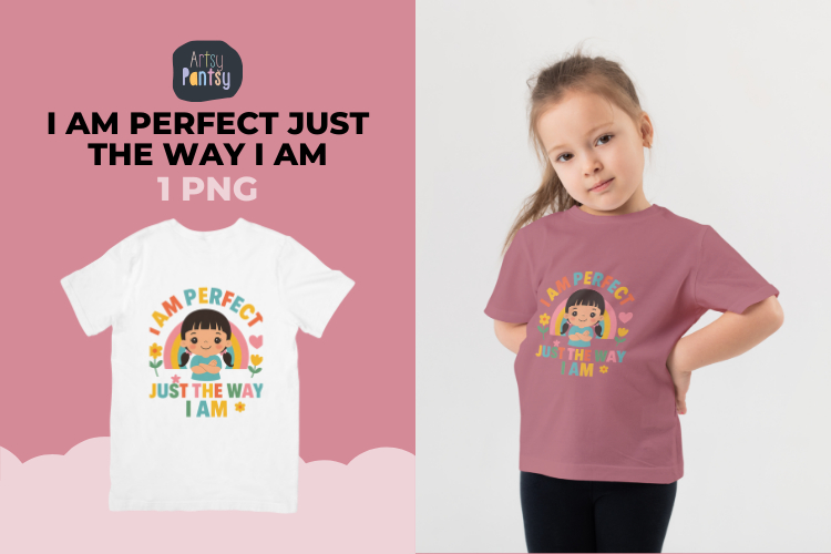 I Am Perfect Just The Way I Am | Faith Affirmation Clipart
