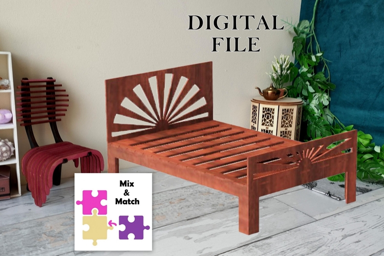 Upgrade set: sunrise headboard footboard for bed digital fil