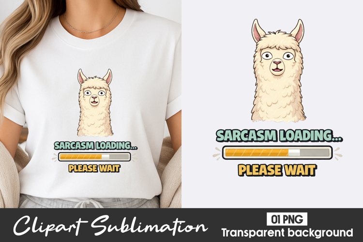 Sarcasm Loading Llama Clipart PNG