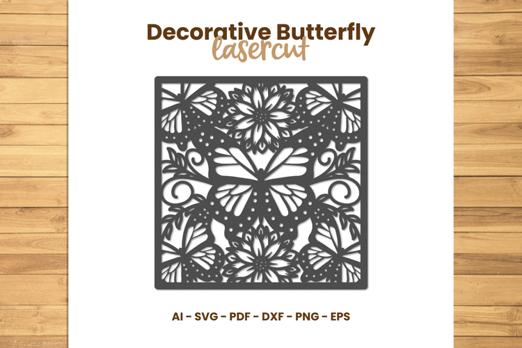 Decorative Butterfly Lasercut - Lasercut Template