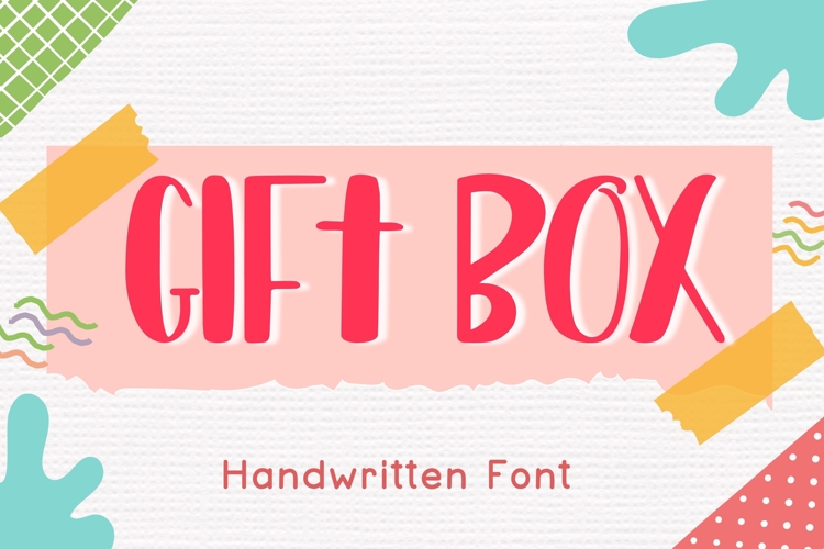 Gift Box - Cute Handwritten Font example image 1