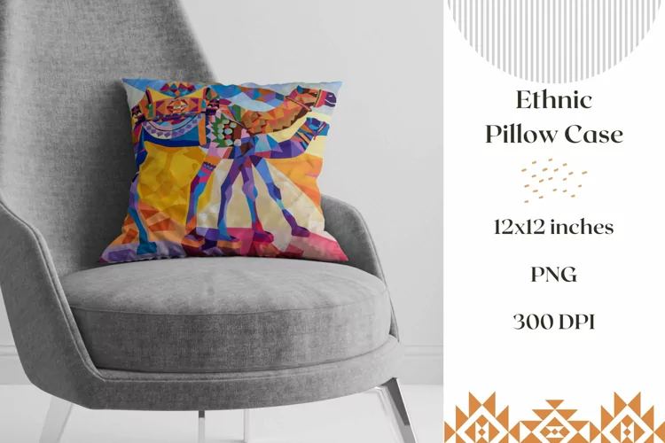 Camel Pillow Case Design, Camel Sublimation Pillow Case