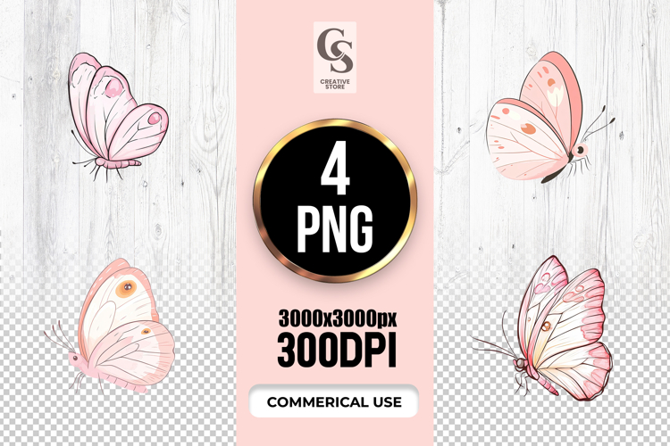 Pink Butterfly Clipart