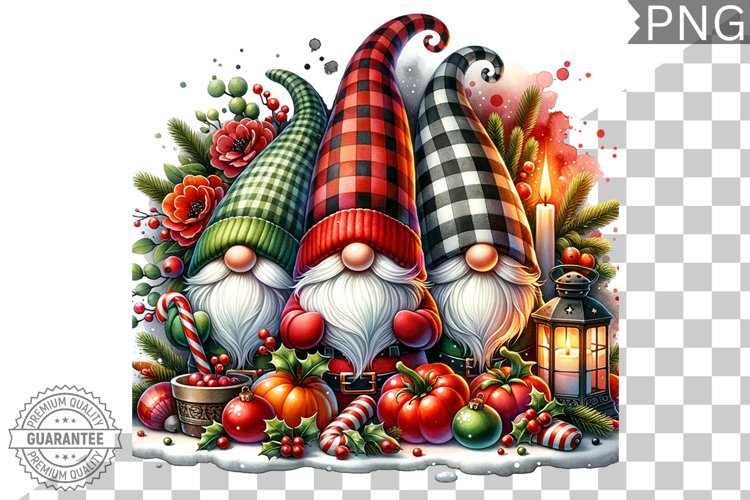 Christmas Gnome Sublimation - Clipart PNG Design