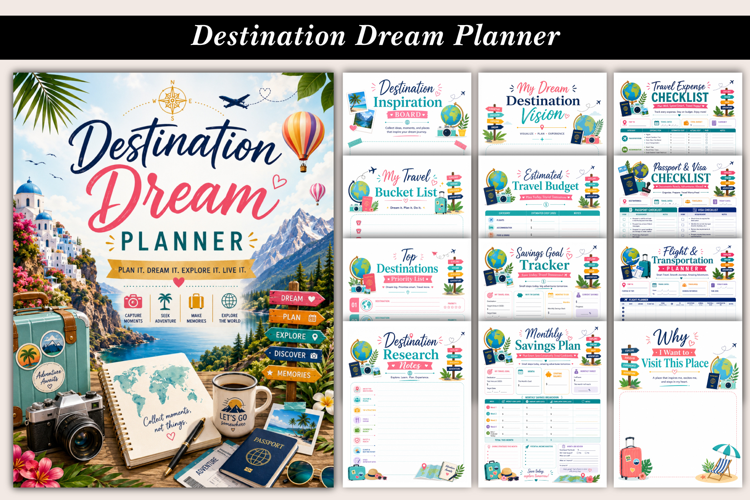 Destination Dream Planner | Printable Travel Planner
