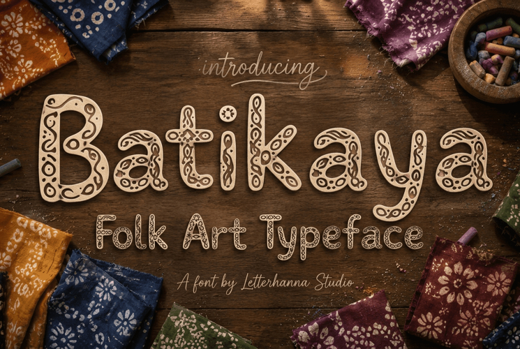 Batikaya: A Folk-Art Font That Turns Letters Into Living Art