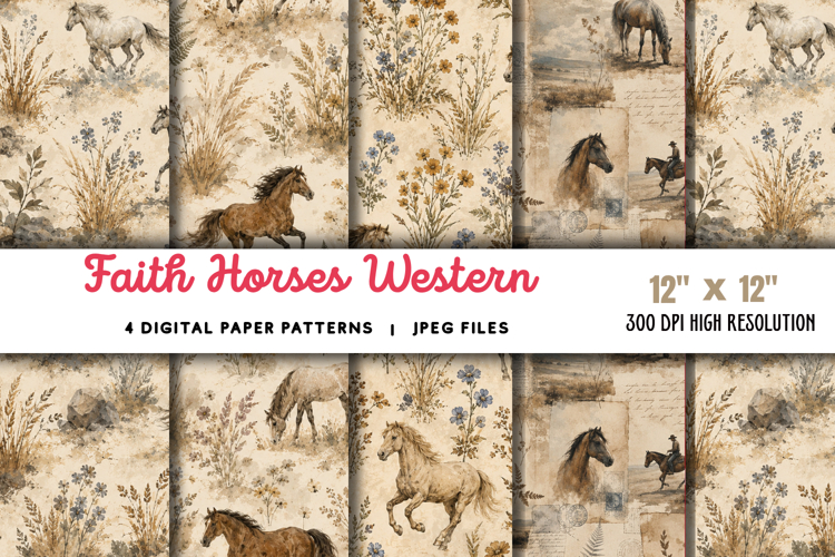 Faith Horses Western Junk Journal JPG