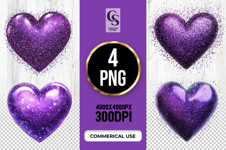 Purple Heart Clipart Image 24