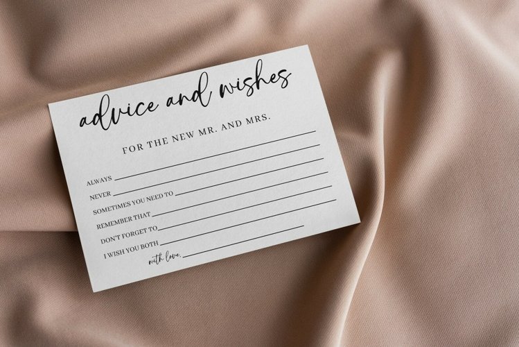 Wedding Advice and Wishes Cards Template (3172886)