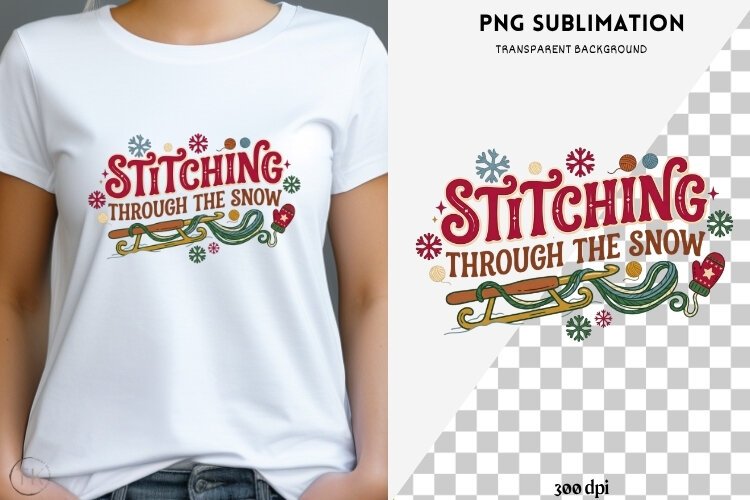 Christmas crochet png design for T-shirts example image 1