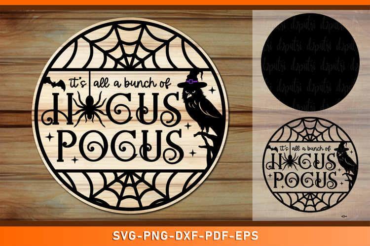 Its All A Bunch Of Hocus Pocus Door Hanger Sign SVG Designs