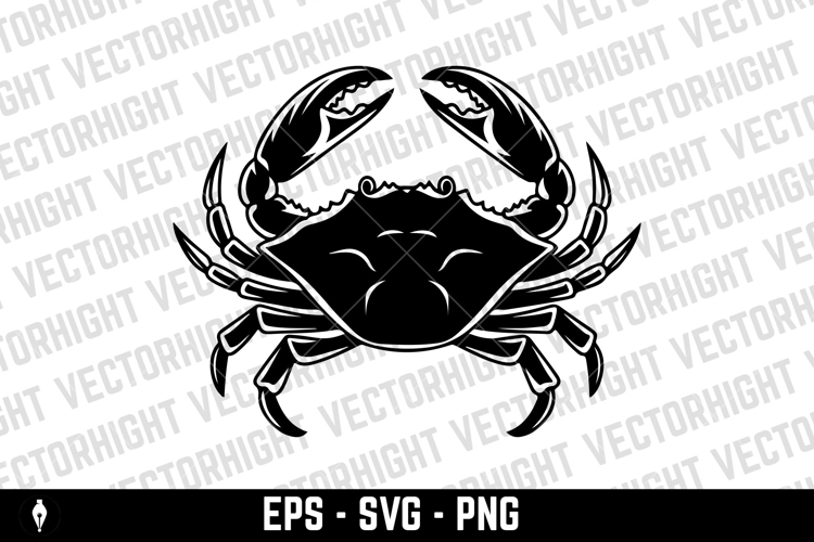 Crab illustrations in vector. Design elements