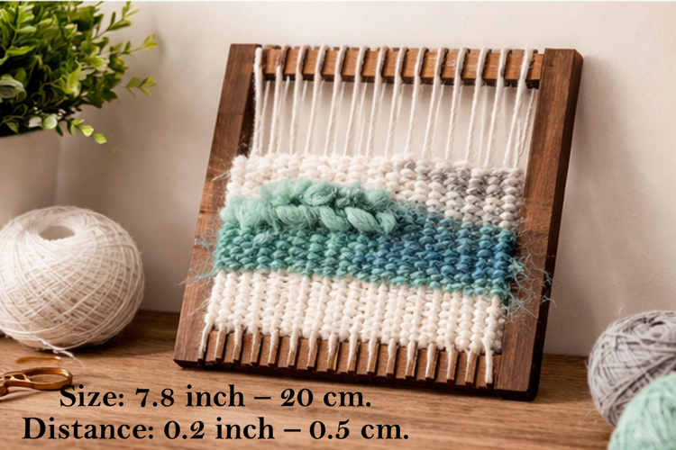 Square weaving loom 8 inch size digital file craft knitting