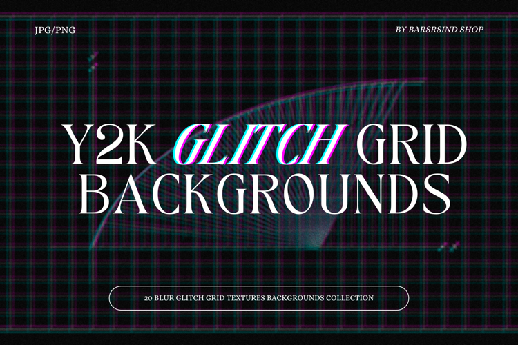 Y2K Geometric Glitch Grid Backgrounds