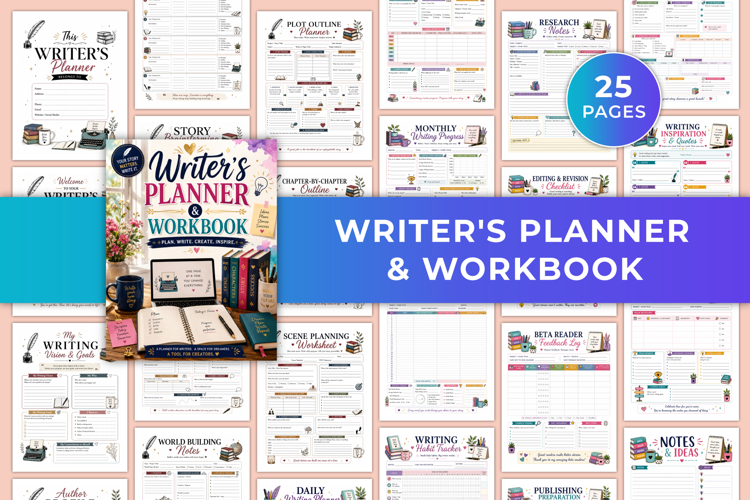 Writer’s Planner & Workbook | Writing Planner, Story Planner