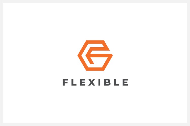 Hexagon Letter F Logo Design Vector Template
