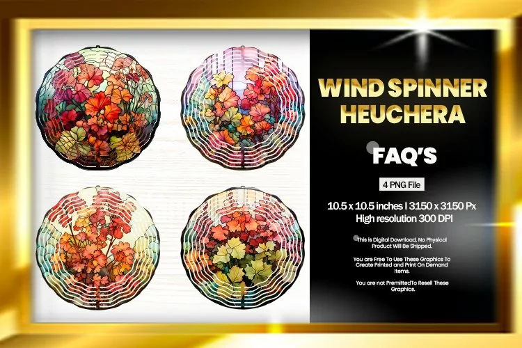 Heuchera Wind Spinner Sublimation - 04 Variations