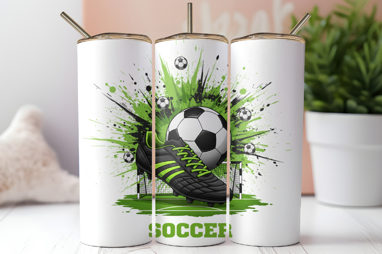 Soccer Tumbler Wrap PNG