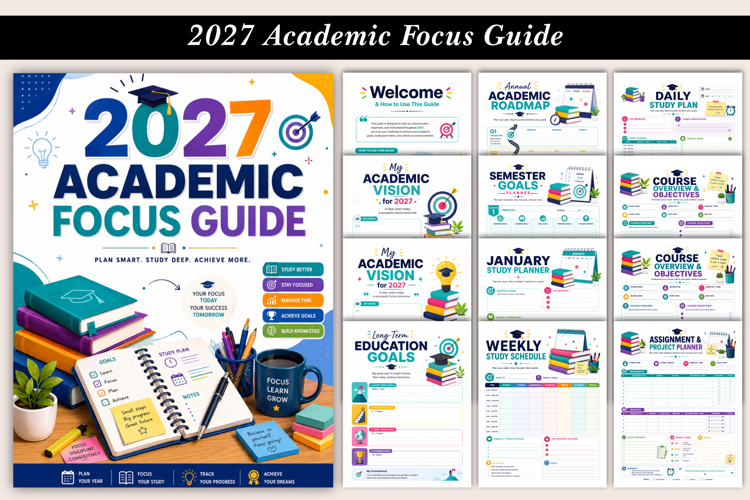 2027 Academic Focus Guide | Printable Student Planner
