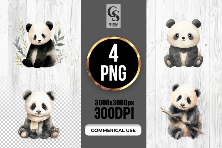 Cute Panda Clipart Image 24