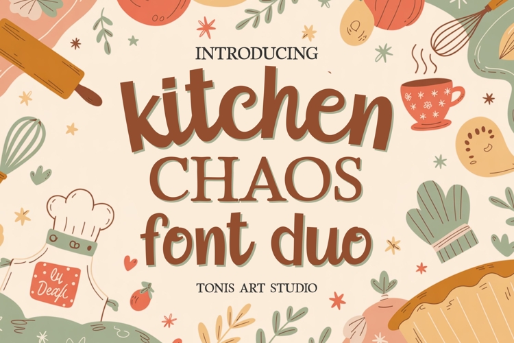 Kitchen Chaos Font Duo
