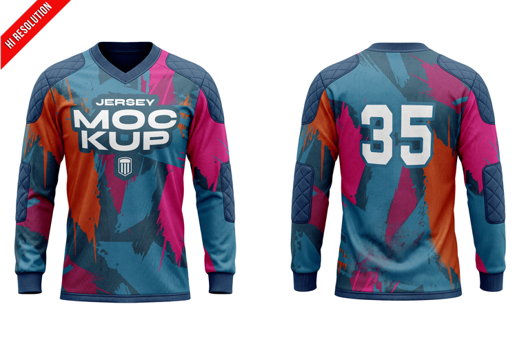 Goalkeeper Long Sleeve Jersey Mockup example image 1
