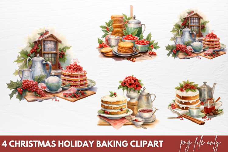 Watercolor Baking Clipart Image 13