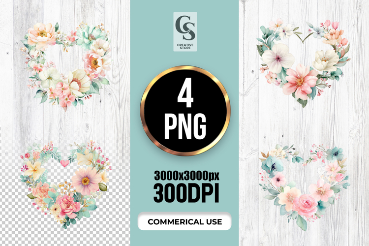 Pastel Watercolor Flower Png Image 18