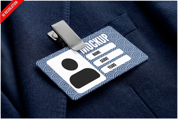 Id Badge On Suit Jacket