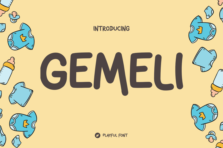 Gemeli - sticky playful font