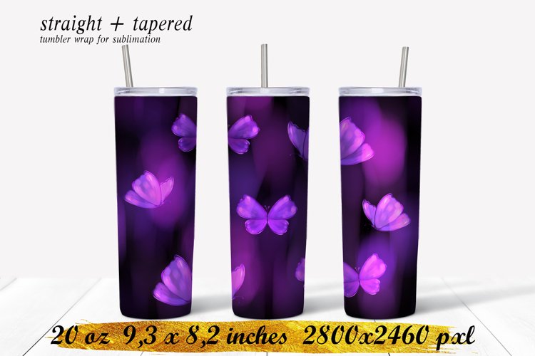 Butterflies tumbler design,20 oz skinny tumbler sublimation
