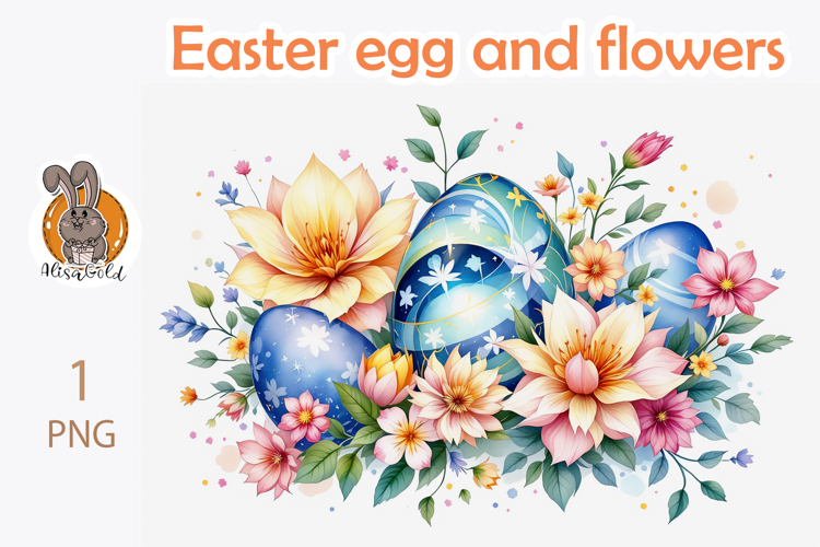 Easter eggs, flower, pattern
