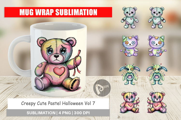 Mug Wrap Creepy Cute Pastel Halloween