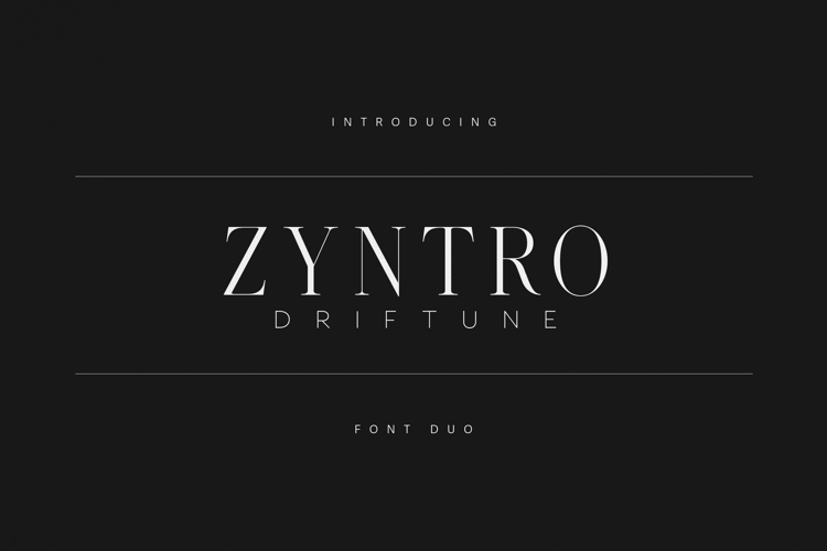 Zyntro   Driftune Luxury Font Duo