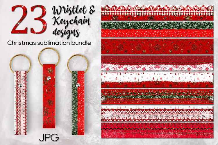 Christmas Milky Way | Wristlet & key chain design bundle example image 1