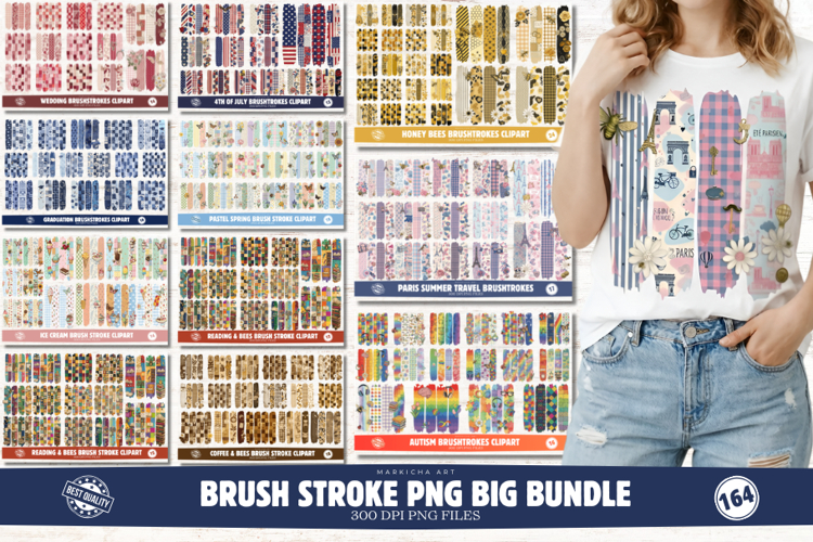 Brush Stroke Clipart Huge Bundle