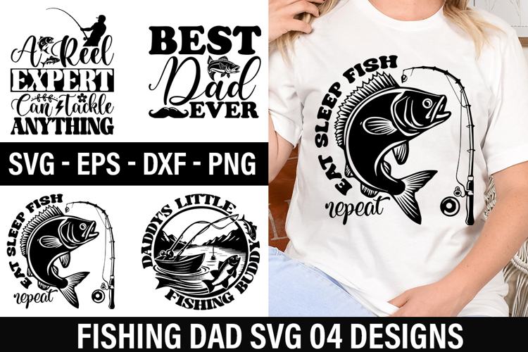 Fishing Dad Shirt SVG Design - A Reel Expert Can Tackle Anyt
