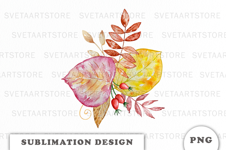 Watercolor Autumn Bouquet png