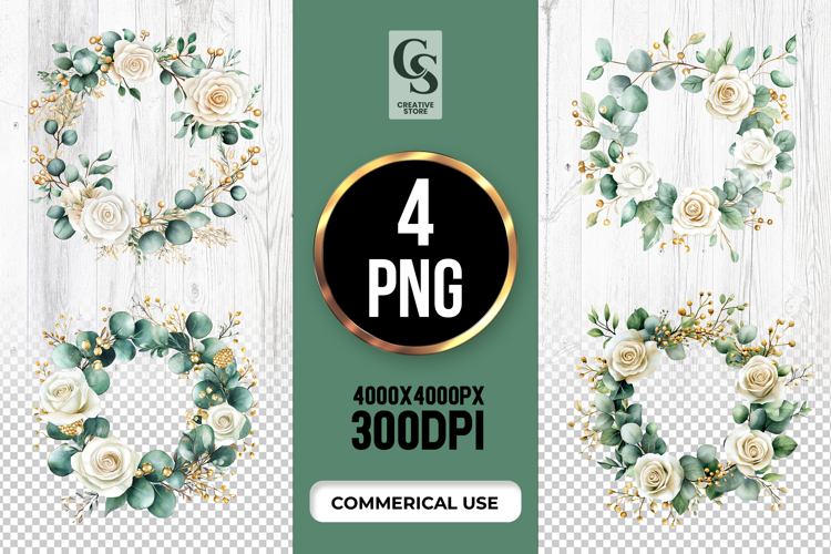 White Rose Clipart Image 14