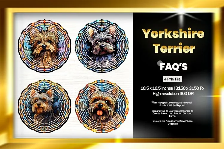 Yorkshire Terrier Wind Spinner Sublimation - 04 Variations