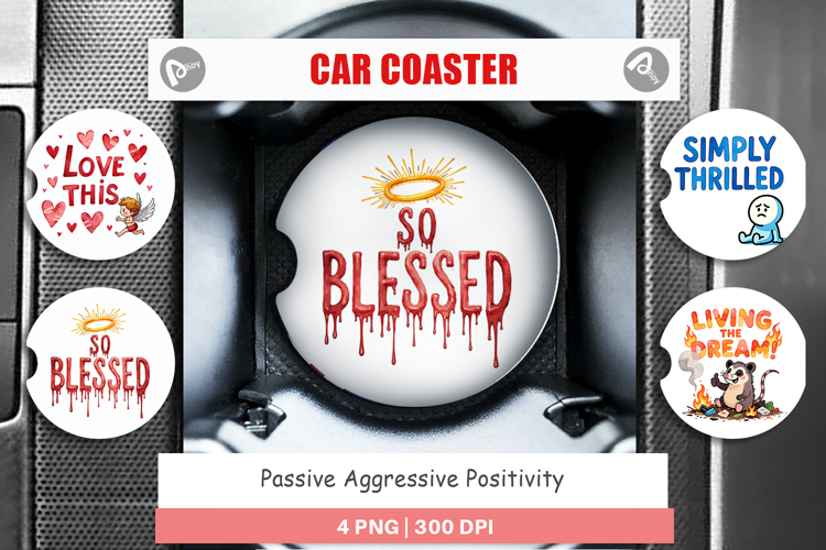 Pastel Snark Car Coaster