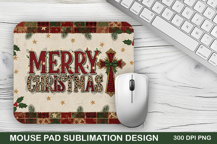 Merry Christmas Mouse Pad Sublimation - Christmas Design