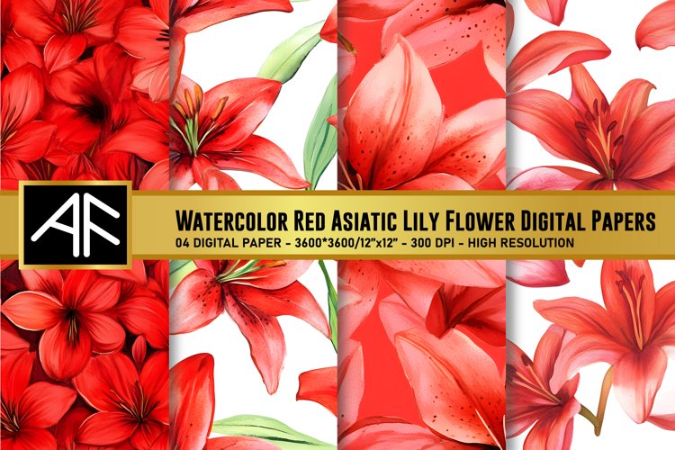 Red Flower Clipart Image 7