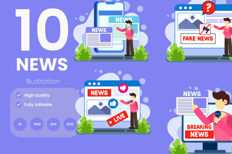 News Illustration Pack