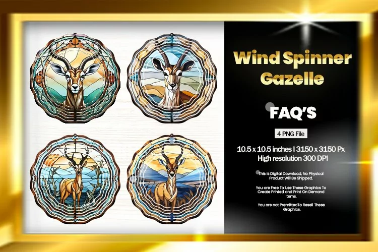 Gazelle Wind Spinner Sublimation - 04 Variations