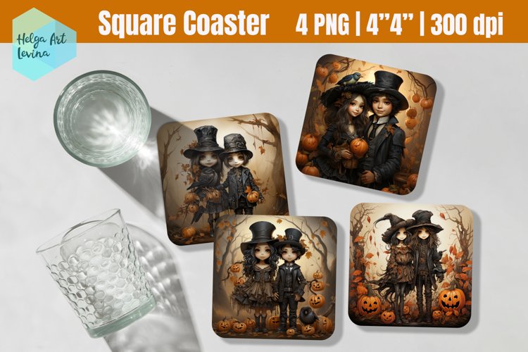 Square Coaster Sublimation | Fall PNG
